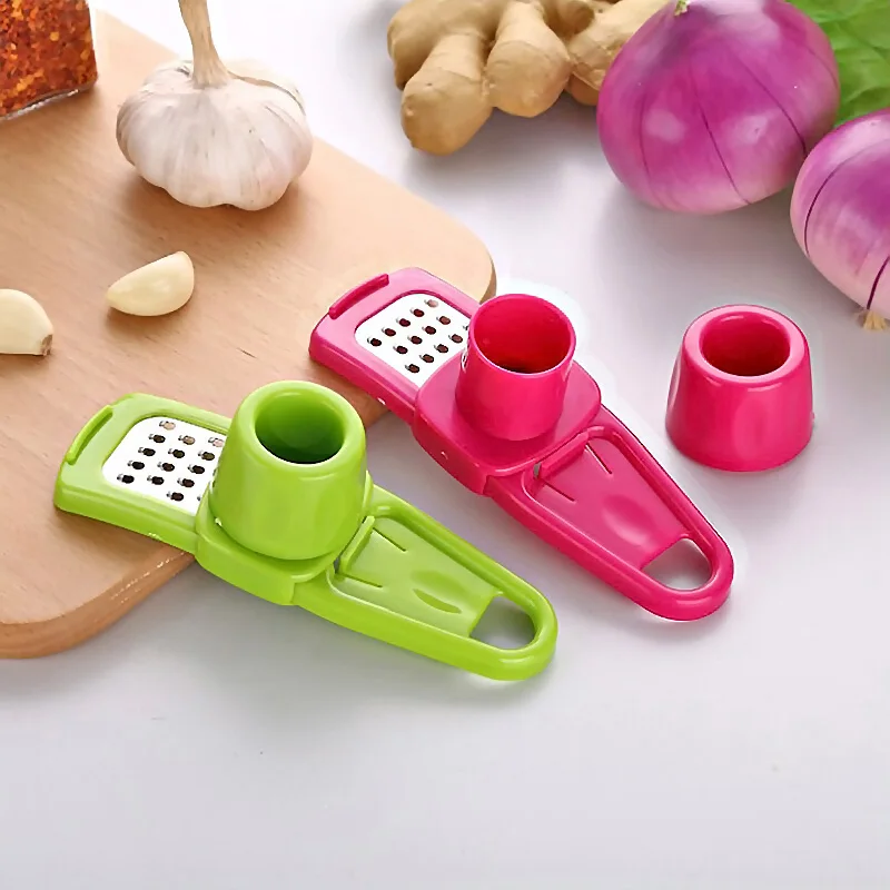 Garlic Crusher Press Multi Functional Manual Ginger Garlic Grinding Grater Cutter Garlic Peeler Kitchen Tools Accessories Gadget