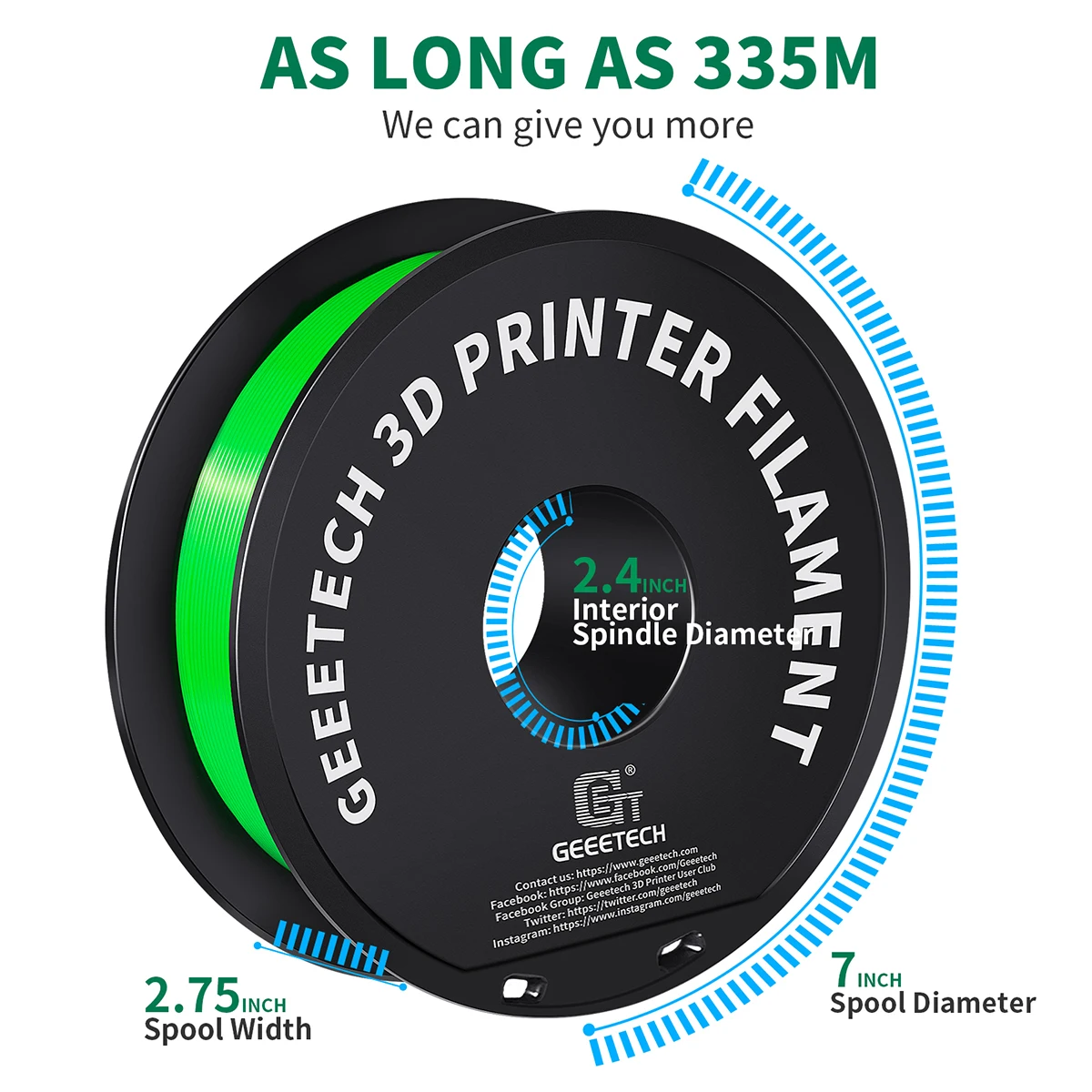 Geeetech 2Kg Standardowy Filament PLA 1.75mm +/-0.02MM do Drukarki 3D, Kolorowy Materiał Plastikowy, Pasuje do Większości Drukarek FDM — zdjęcie produktu 4