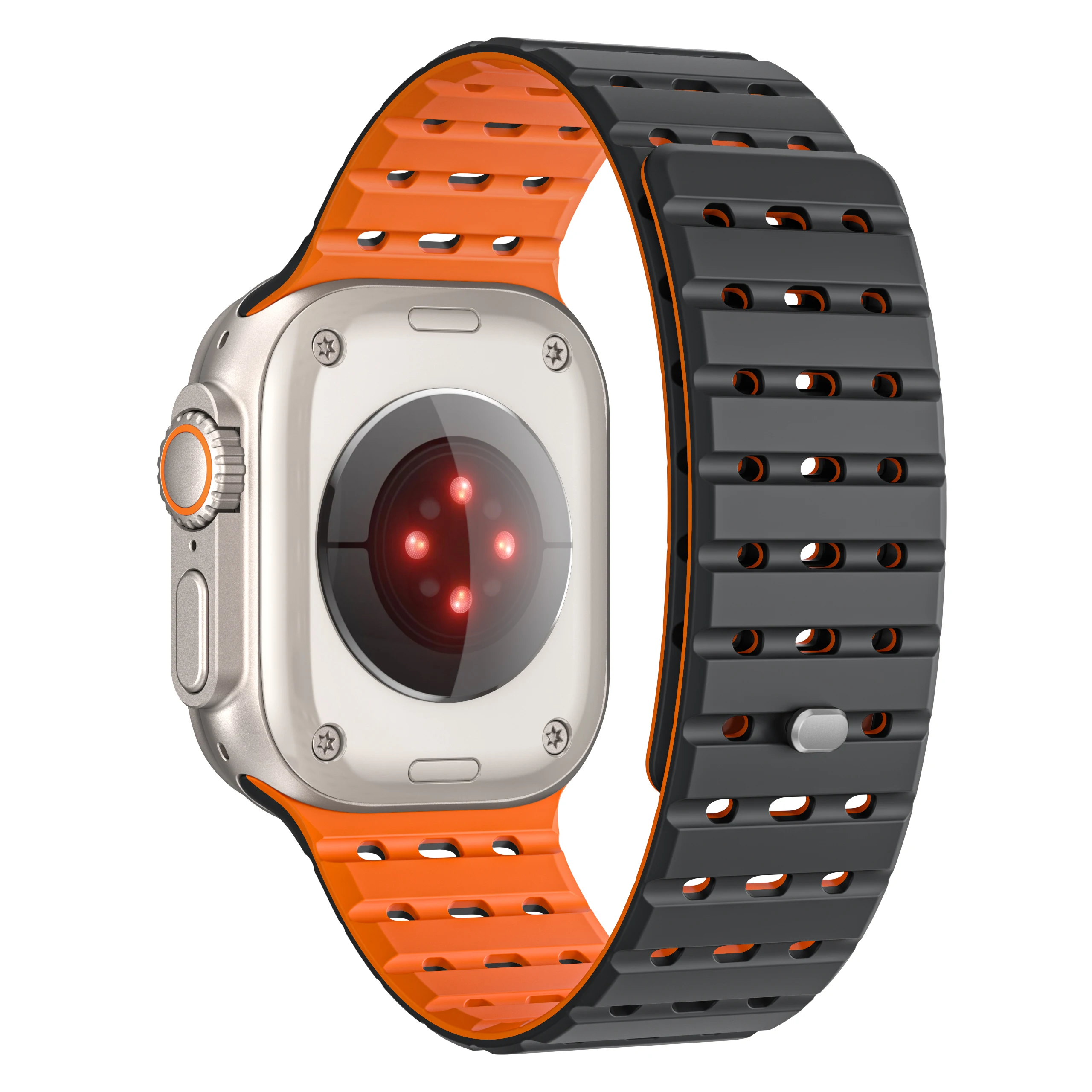 Magnetic Silicone Strap For Apple Watch Band 44mm 46mm 42mm 49mm 45mm Correa Belt Bracelet iWatch Series 11 10 9 8 7 SE Ultra2 3