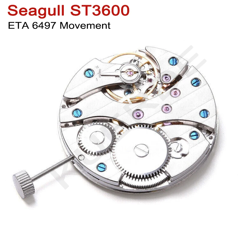 

China Seagull ST3600 Mechanical Movement High Accuracy 17 Jewels Replace ETA 6497 Movement 9H Small Second Mod Mechanism Parts