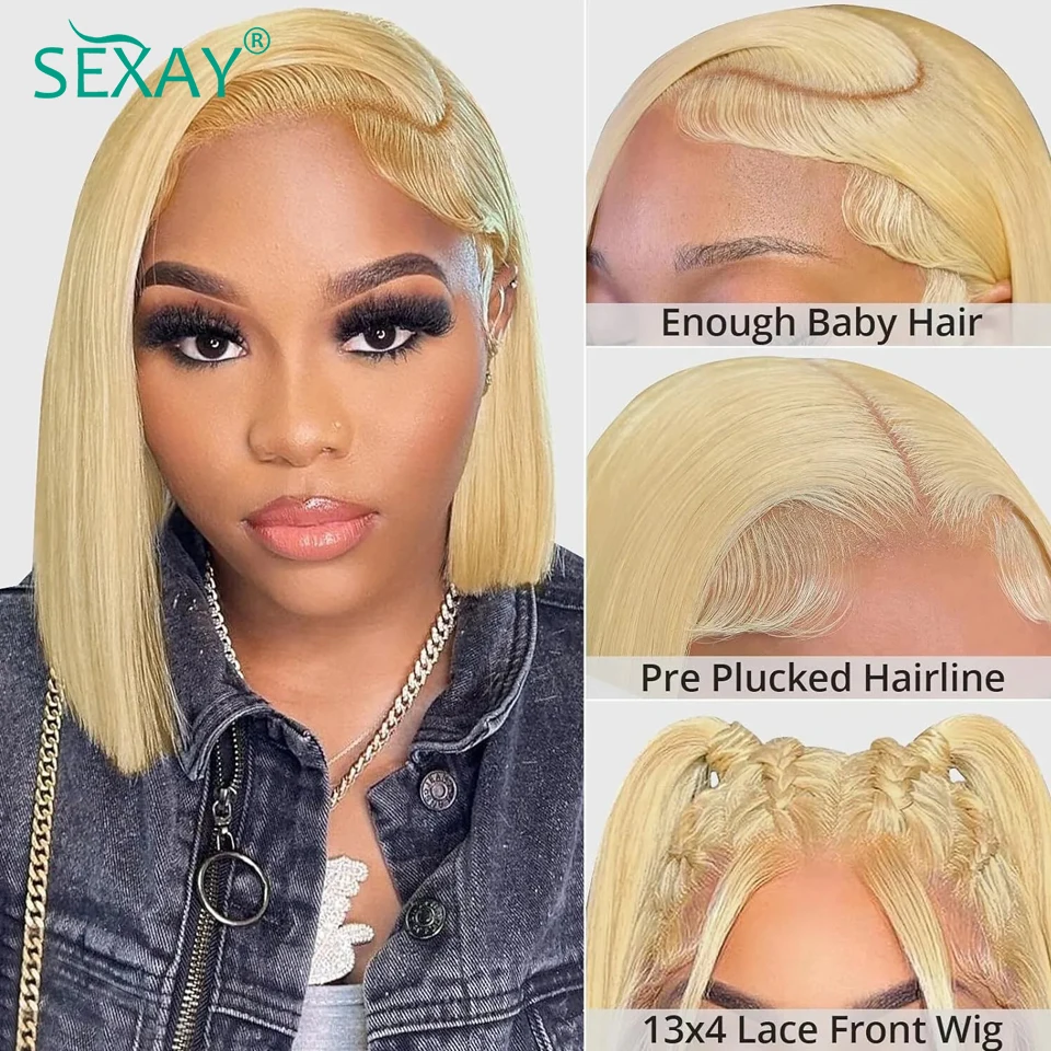 613 13x4 Lace Frontal Wig Brazilian Straight Human Hair Wigs Free Style 180D 4x4 5x5 Transparent Swiss Lace Front Short Bob Wig