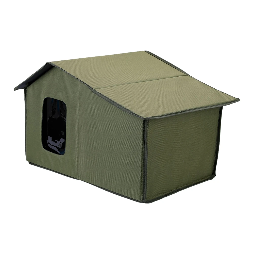 Pet Shelter Foldable Warm Cat House for Outdoor Cats Cat Bed Cats Dogs Shelter Weatherproof Cat Cave Keep Warm B