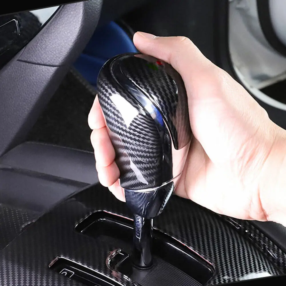 BBQ@FUKA Car Sticker for Nissan Teana Altima 2013 2014 2015 2016 2017 2018 Carbon Fiber Car Interior Gear Shift Knob Trim