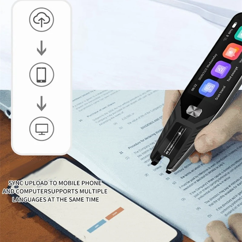 Scan Reader Pen Instant Voice Translator Dictionary Pen Portable Realtime Language Recording Intelligent Translation Pen