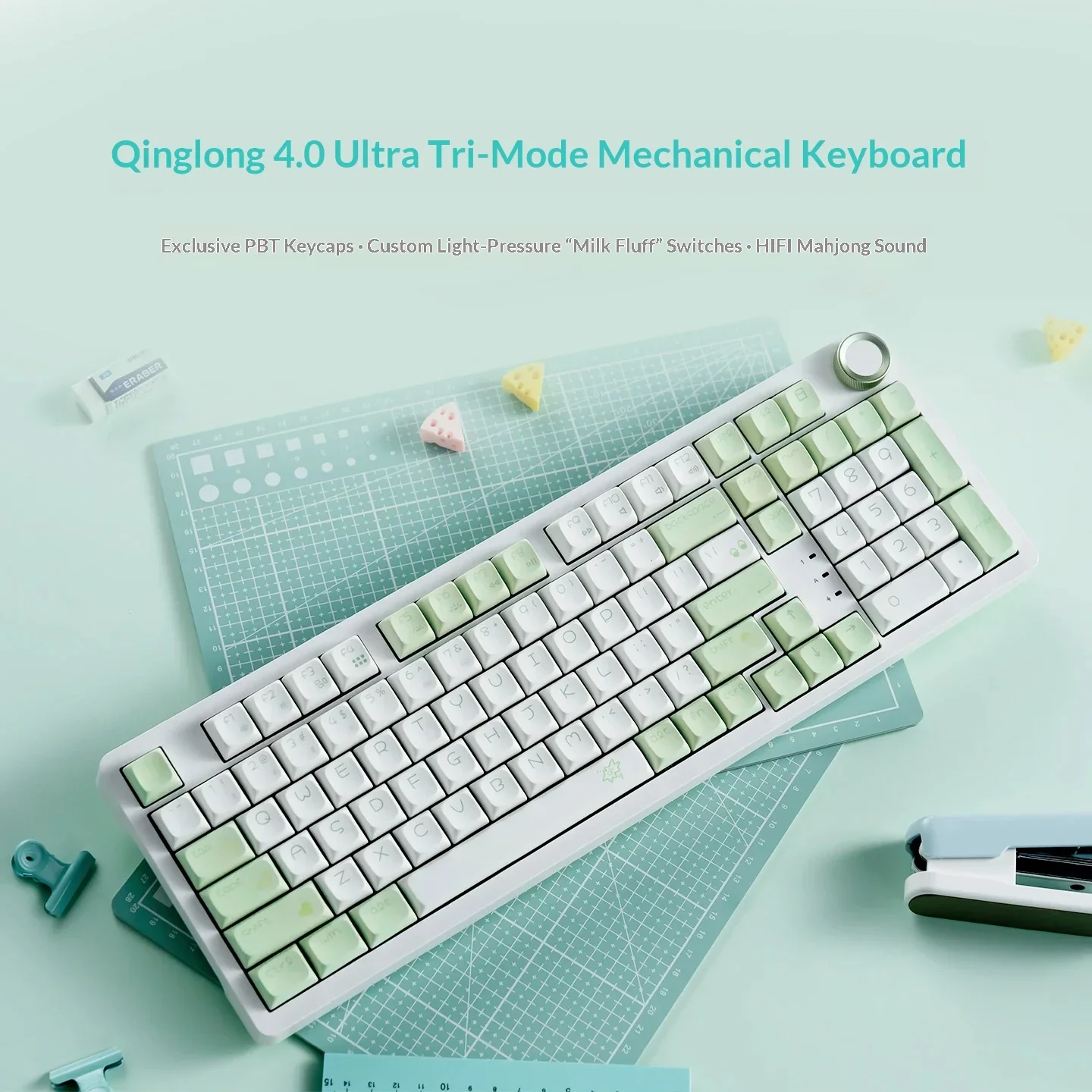 SKN Qinglong 4.0 Ultra Mechanical Keyboard 99 Keys Tri Mode Wireless 8K Gasket Custom Gaming Office Keyboard for PC Laptop