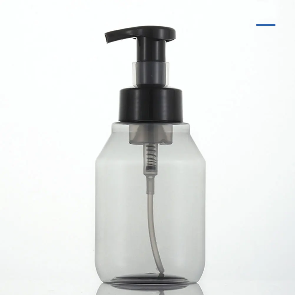 2 قطعة زجاجات رغوية لموزع المضخة 350 مللي قابلة لإعادة الملء شفافة سوداء محمولة لتخزين فقاعات السفر