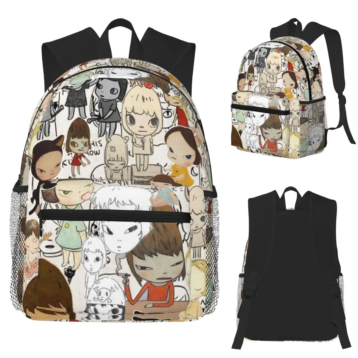 

Yoshitomo Nara студенческий рюкзак школьная сумка походный дорожный рюкзак для мужчин и женщин сумка для книг сумки на плечо