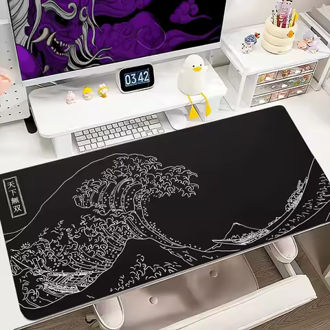 black giant wave Mouse Pad 900x400MM Large Gaming Mousepad Keyboard Gamer Rubber Anti-wrinkle Anti-Slip Bottom Desk Mat