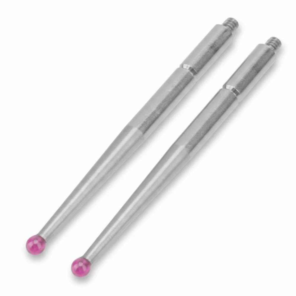 2pcs Stainless steel Dial Gauge Needle 2mm Diameter M1.6x0.35 Thread Indicator Probe Ruby Ball Tip Silver Measuring Insert - view 5