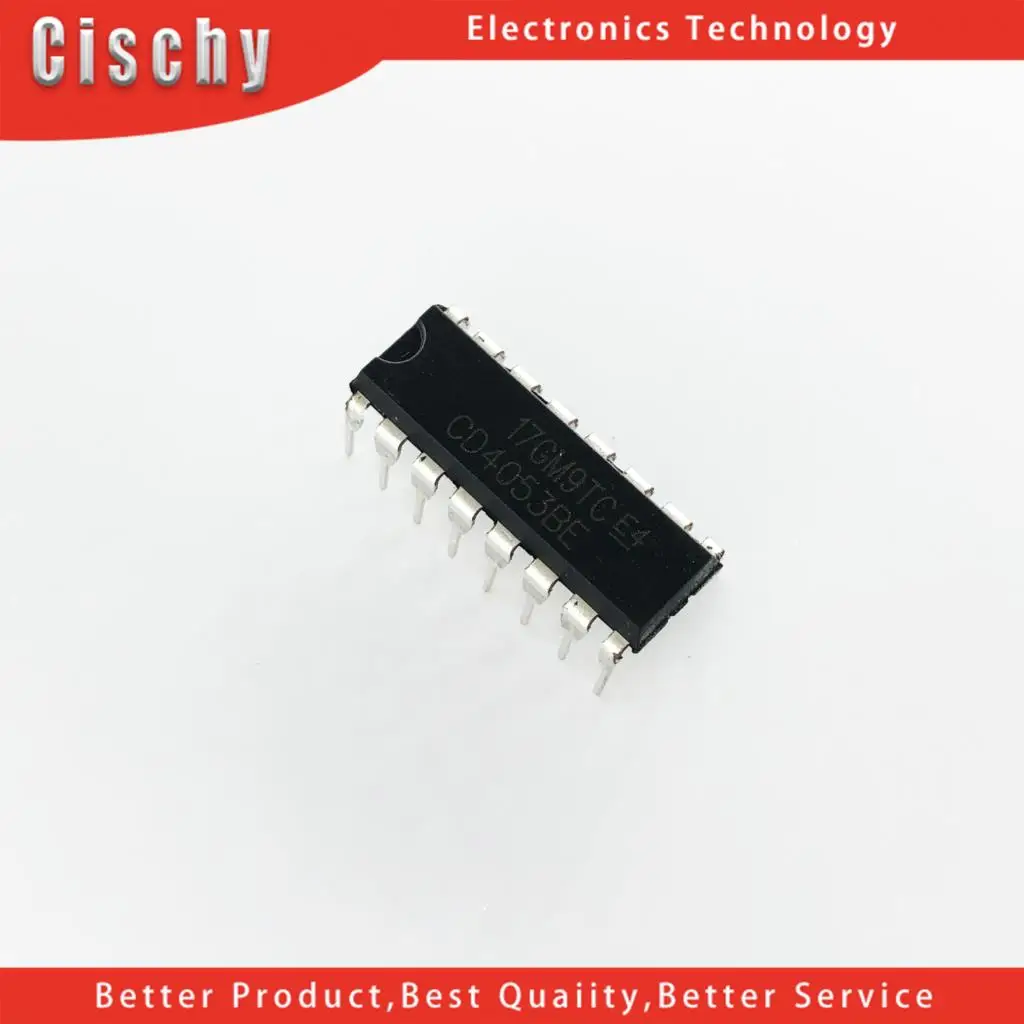 

10PCS/Lot CD4053 CD4053BE HEF4053 4053 DIP-16 Analog Switch IC In Stock