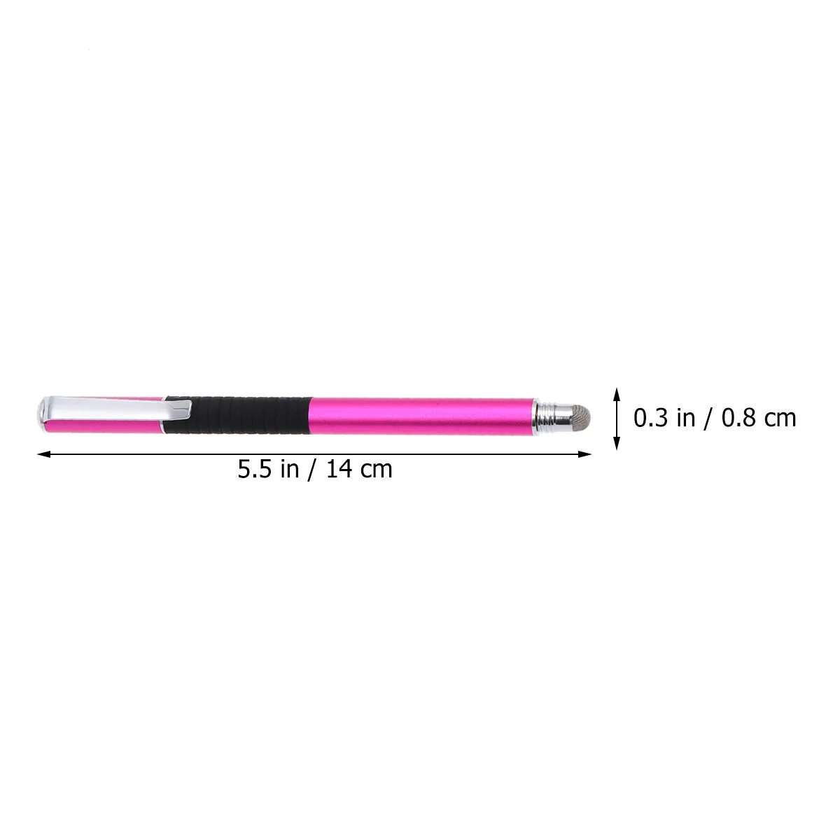5Pcs 2-in-1 Stylus Pen Set Conductive Microfiber Tip for Smooth Handwriting Eco-Friendly Metal Material for Tablets Phones Pink