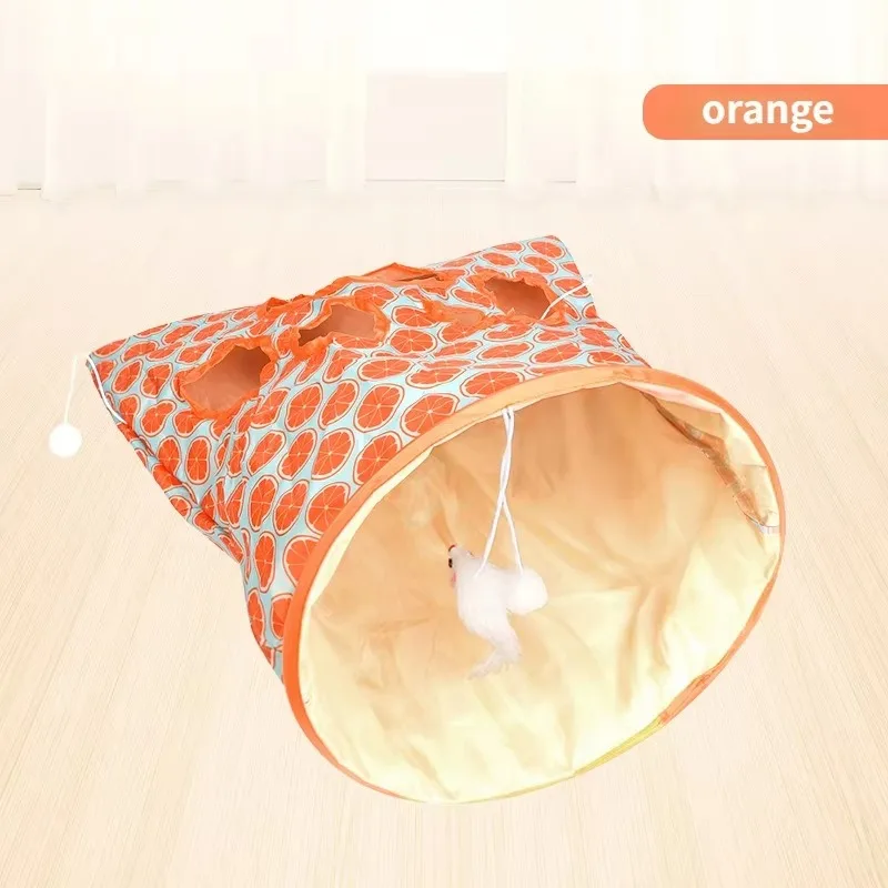 10pcs Cat Tunnel Bag Interactive Pet Cat Tubes Sand Rustling Sound Plush Ball Ideal  Promoting Play and Sleep
