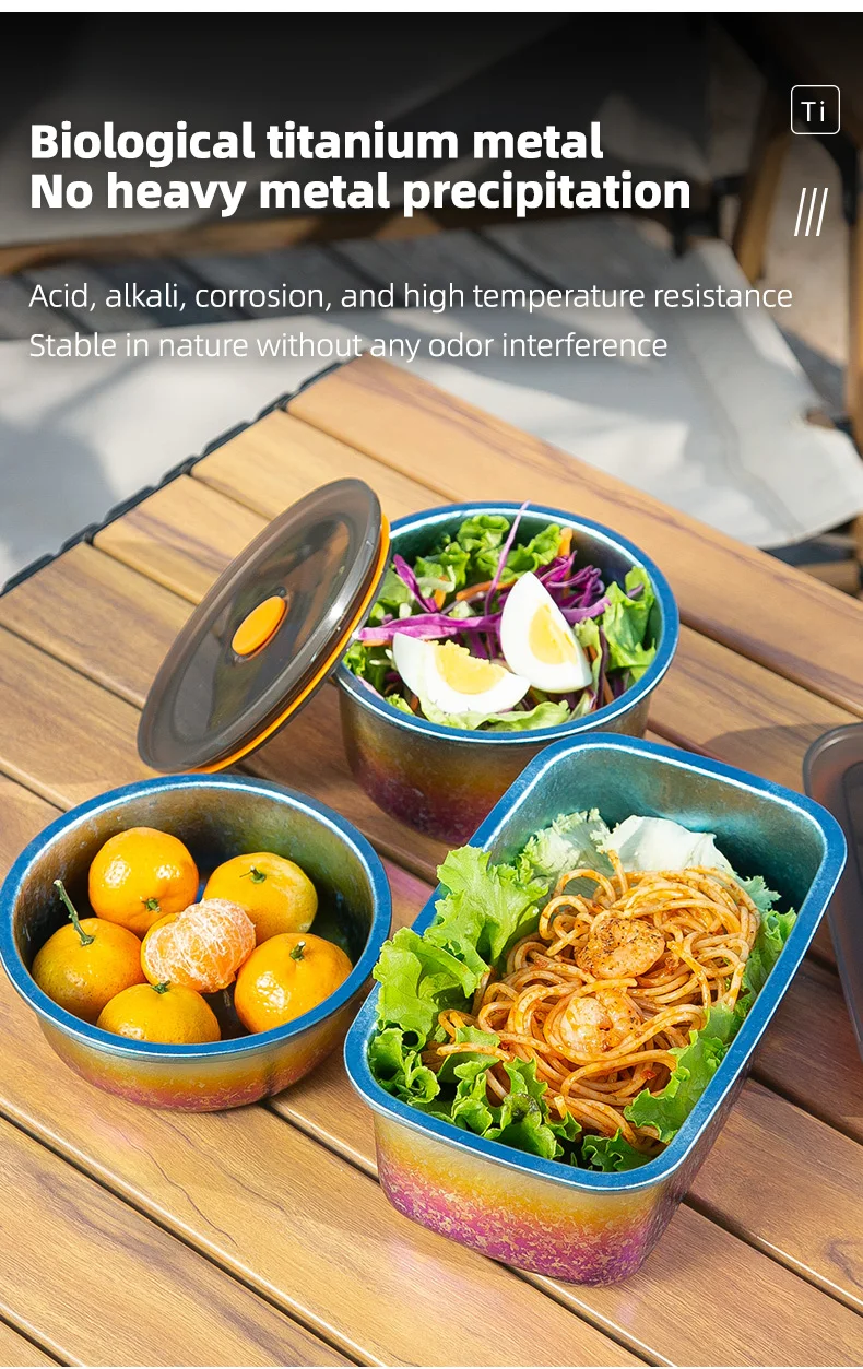 TiTo Titan Reintitan 1000ml Frischhaltebox Multifunktionale Lunchbox Tragbar für Haushalt und Outdoor – Detail 4