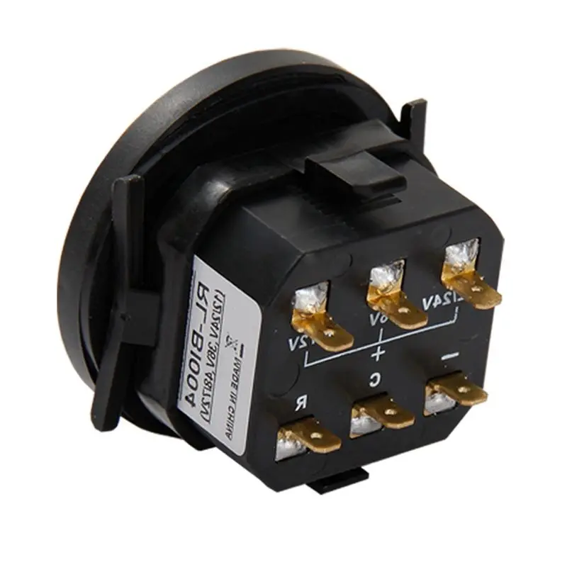 Leading-Edge-5X LED With Hour Meter Round Battery Indicator Meter Gauge 12/24V 36V 48V 72V For Boat Golf Cart Club
