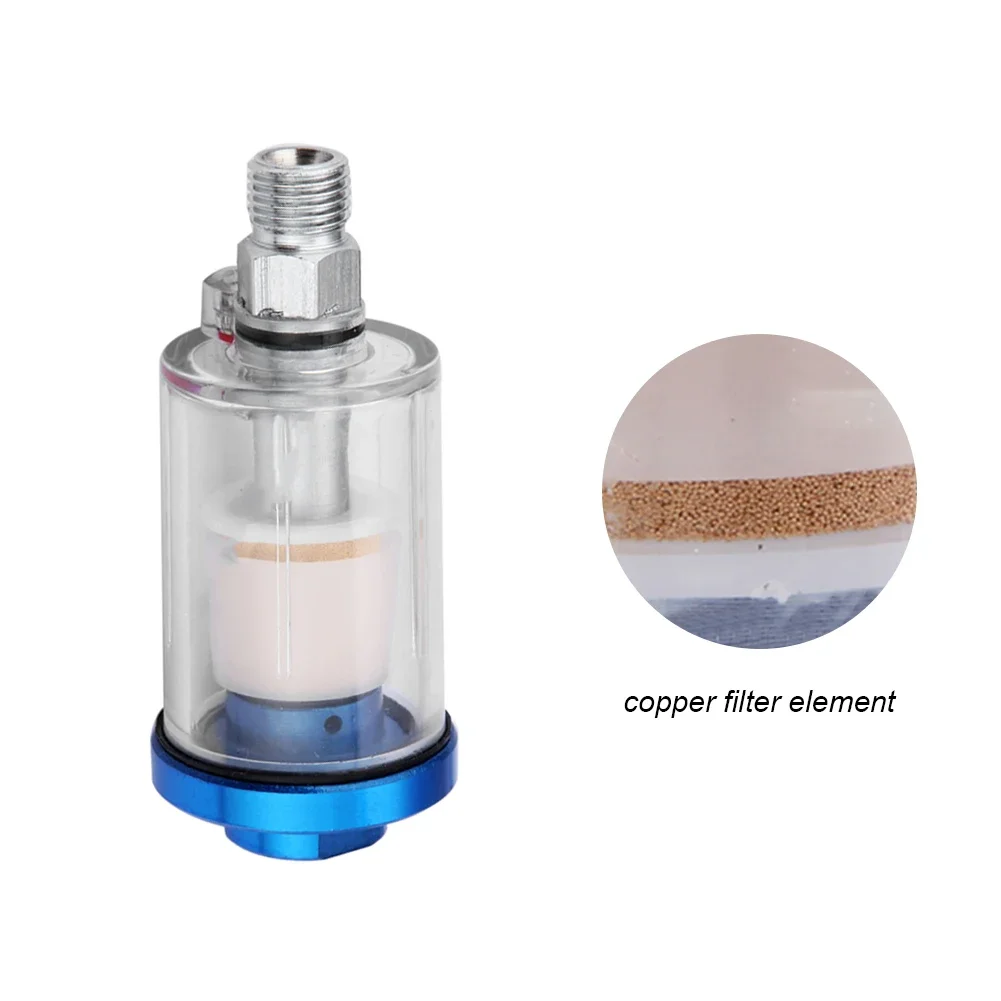 Oil-Water Separator Spray Paint Gun Oil Water Separation Filter 1/4 Inch Air Compressor Moisture Trap Air Filter Regulator Gauge