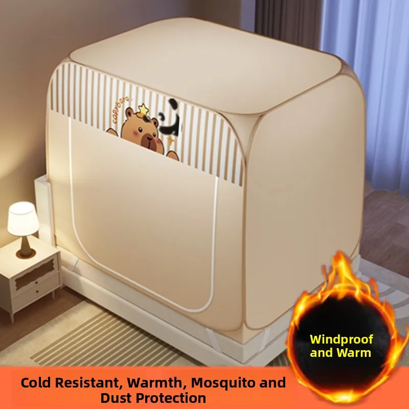 Warmth Retention Double Door No-Install Mosquito Proof Theft Proof Tent Family Home Use Large Space Winter Cold Proof
