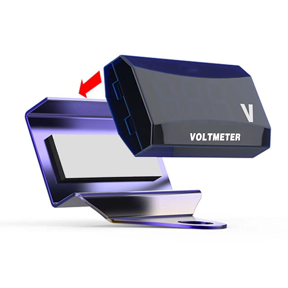 Red LED Universal Motorcycle Digital Voltmeter Display Waterproof Voltage Meter 10-150V