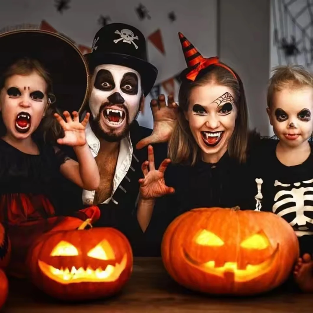 الأنياب أطقم الأسنان الدعائم هالوين الديكور الدعائم الراتنج الأسنان وهمية مع الغراء الصلب طقم أسنان لاصق ديكور حفلات الهالوين #4