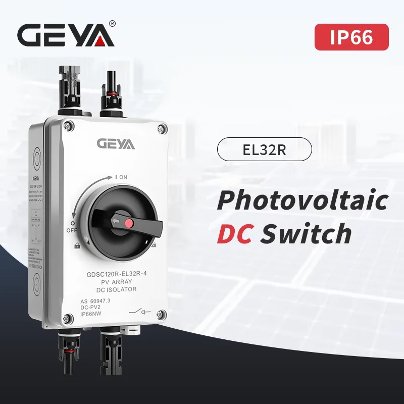 32A DC1200V Solar Disconnect Switch Isolator Switch with IP66 Waterproof Enclosure PV Panel Disconnect On-Off for Solar Systems