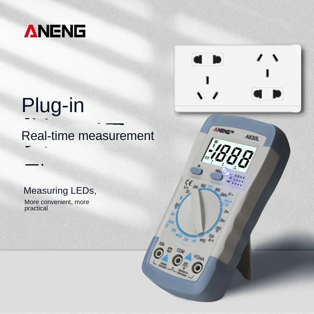 ANENG-A830L Multímetro digital para medição de corrente e tensão, alta precisão, multi-função, eletricista