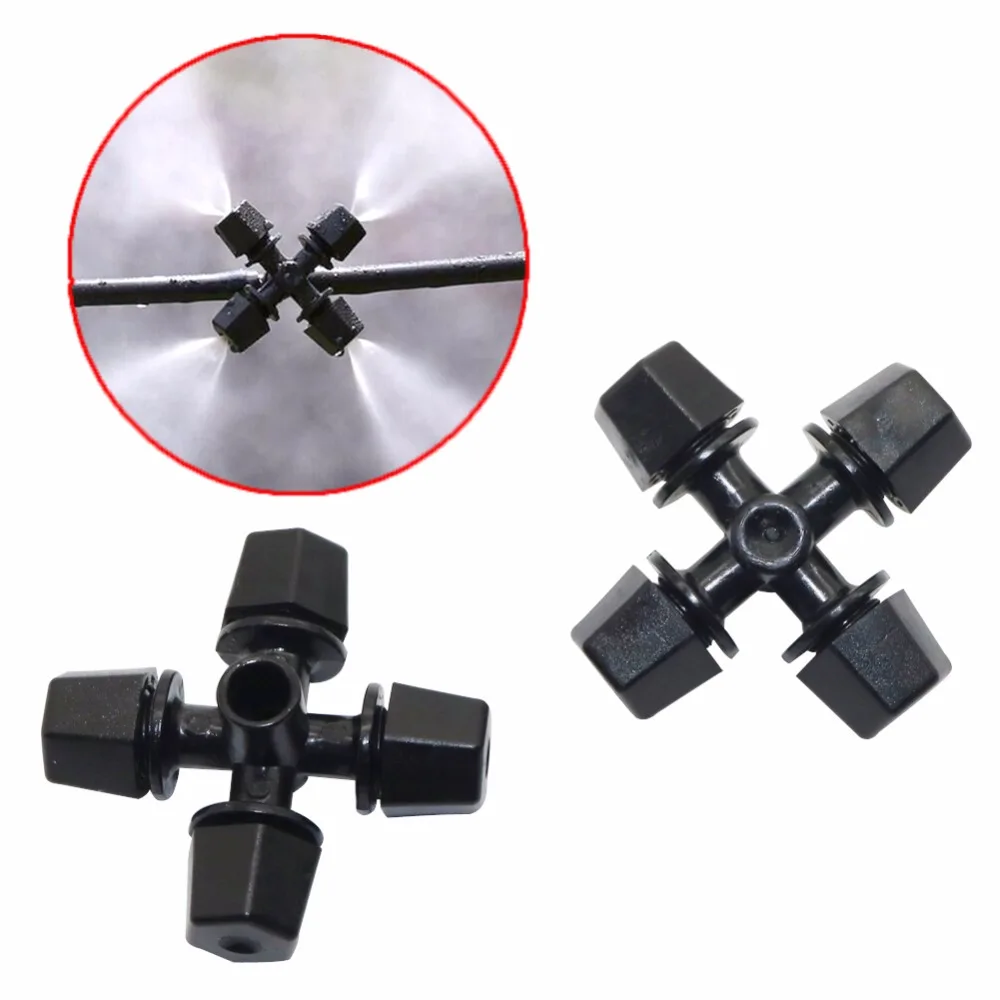 5 pcs Cross Fogger Misting Automatic Watering Sprayer Plant Misting Cross Plants Watering Kits garden accumulator sprayer