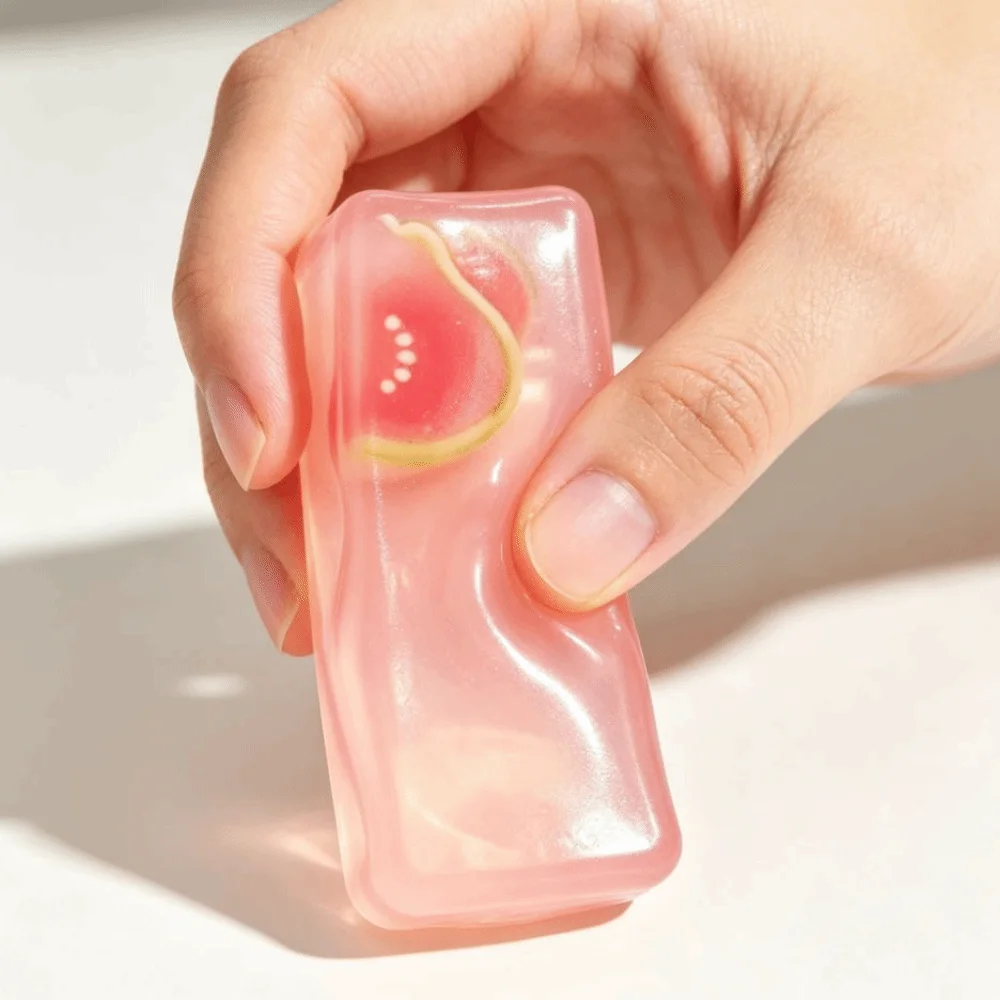 Fidget Transparent Squishy Kawaii Jelly Stick Fruit Ice Cube Fruit Jelly Strip Soft Creamy Texture Reduce Pressure Gift