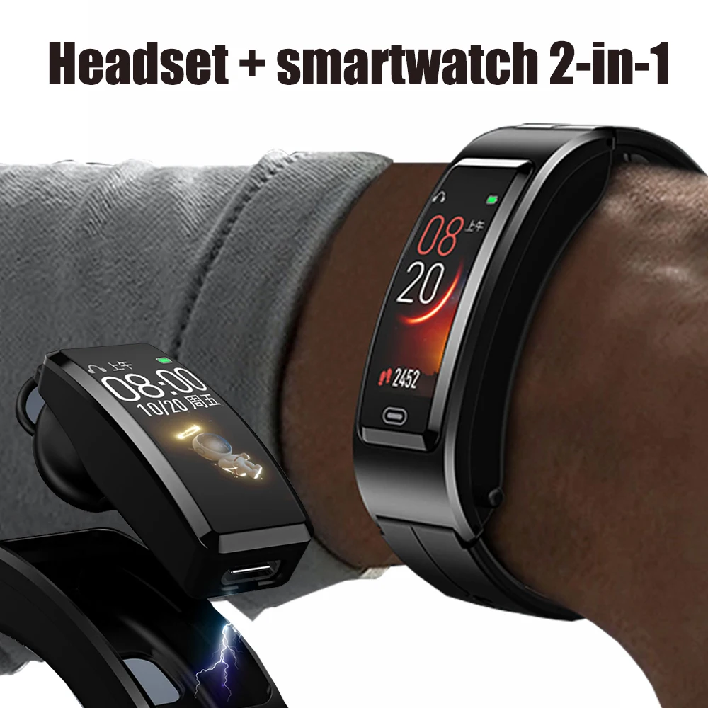 Business Smartwatch Fashion Men And Women Bluetooth Calling Heart Rate Headphones Bracelet Health Monitoring Wacth For Huawei B7