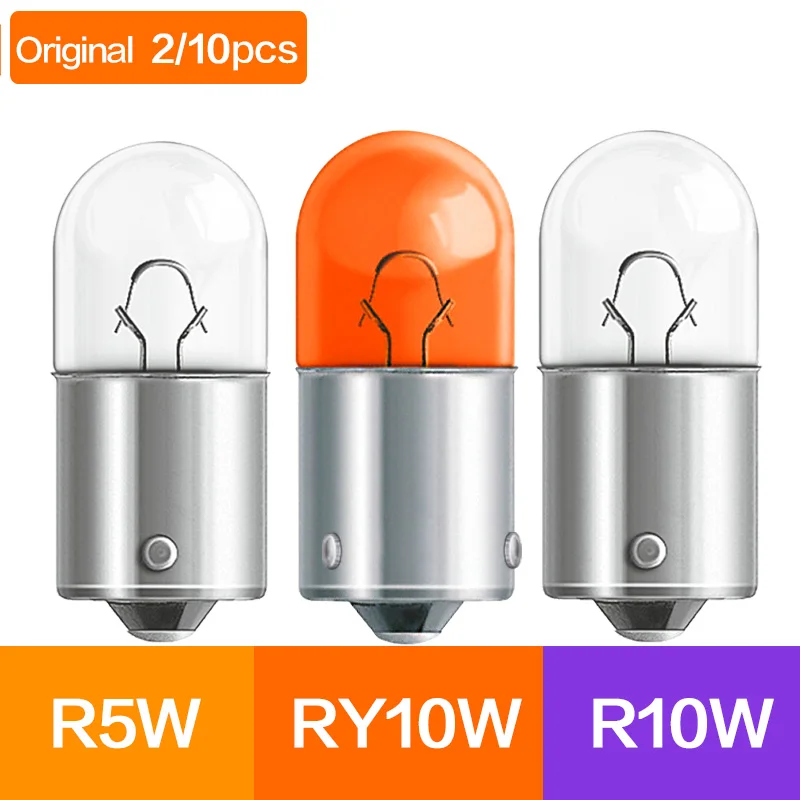 Лампа сигнальная автомобильная T16 OSRAM 12V R5W 5007/12821 R10W 5008/12814 RY10W 5009/12093, галогенная, для внутреннего освещения, чтения и подсветки номерного знака