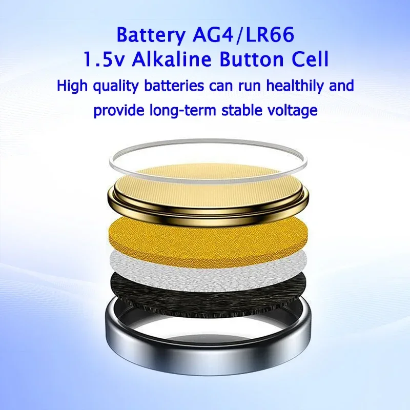 10-200pcs AG4 Button Coin Batteries LR66 1.5V Alkaline Button Cell Battery for Motherboard Scale  Watch Toys Remote