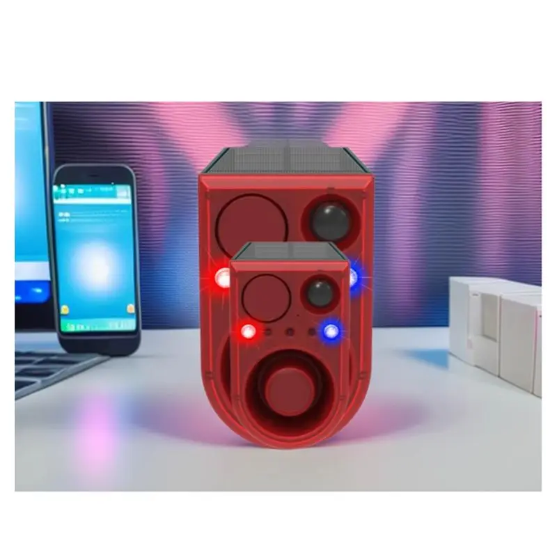 Sensor Alarm 129Db Loud Sound Waterproof With Remote Control For Outdoor Yard Garden