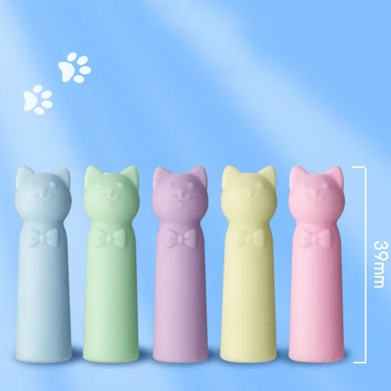 10pcs Cartoon Eraser Caps Pencil Erasers Toppers Cute Cat Erasers for Kids Student School Stationery Supplies Pen Head Sleeves