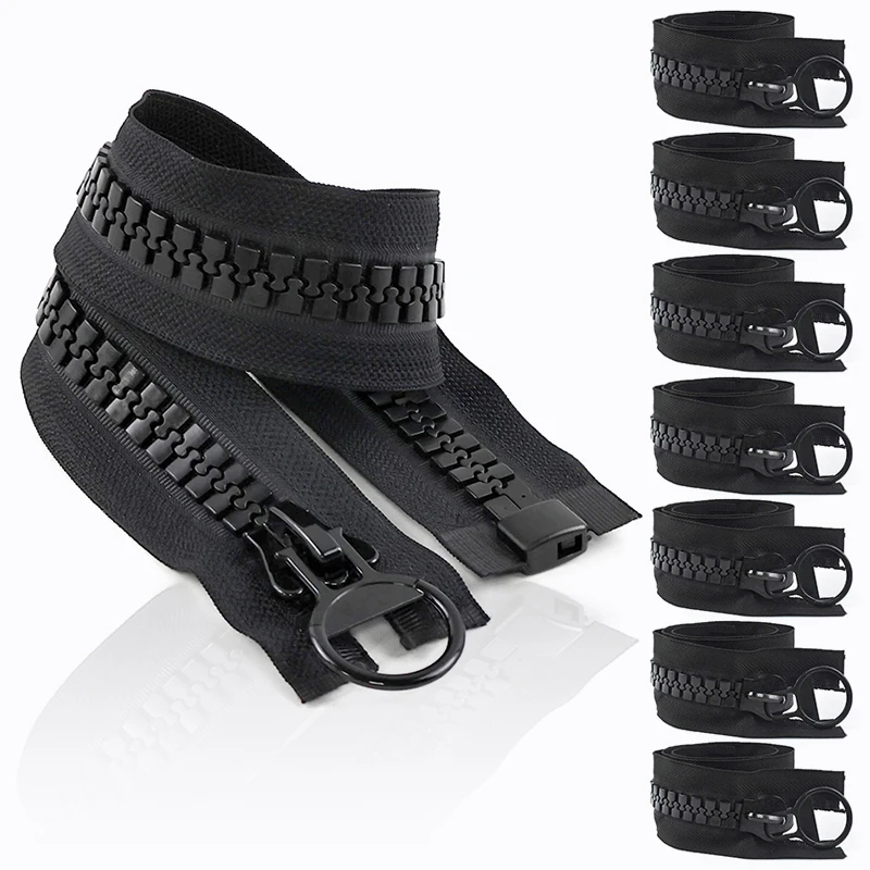 

1Pc 20# 100-800cm Black White Long Resin Zippers Open-end Zip Extra Large Tent Replace Zipper Repair Kit DIY Sewing Accessories