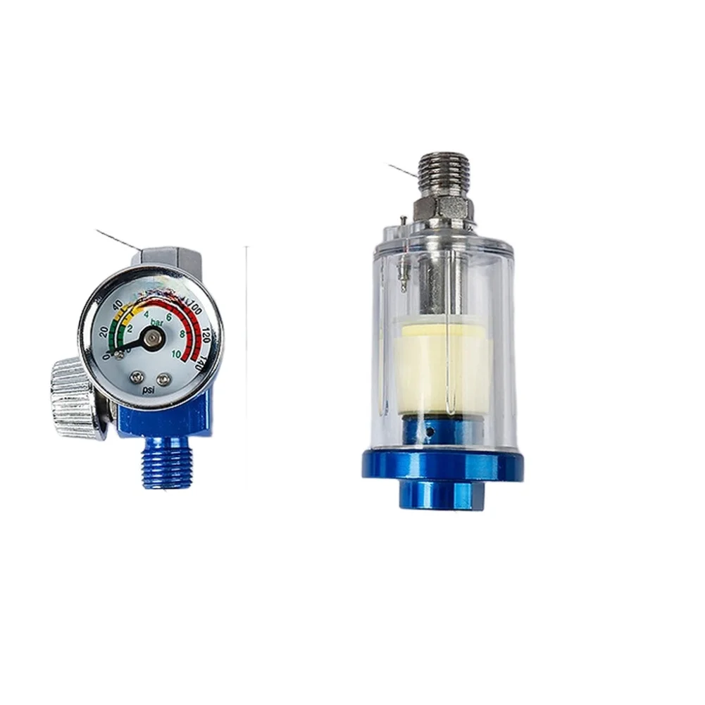 Pressure Regulator Gauge Pneumatic Filter For Tight Spaces Threaded Connections Efficient Filtration For Pneumatic Tools