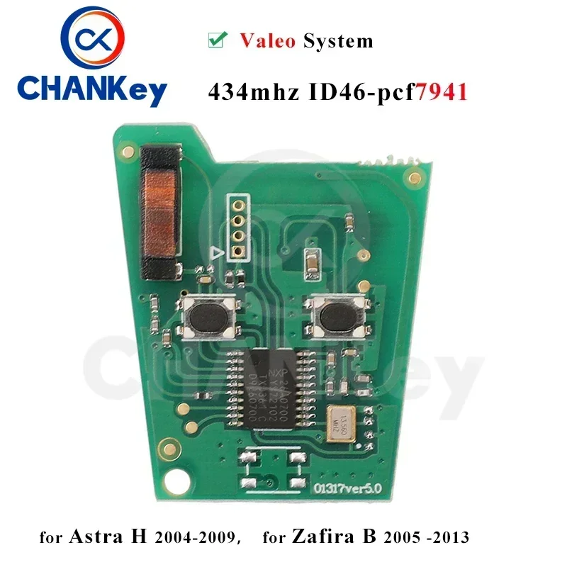 CHANKey 433Mhz ID46-pcf7941 مفتاح السيارة عن بعد لأوبل / فوكسهول أسترا H 2004-2009 زافيرا B 2005-2013 كورسا D 2007-2012 ميريفا