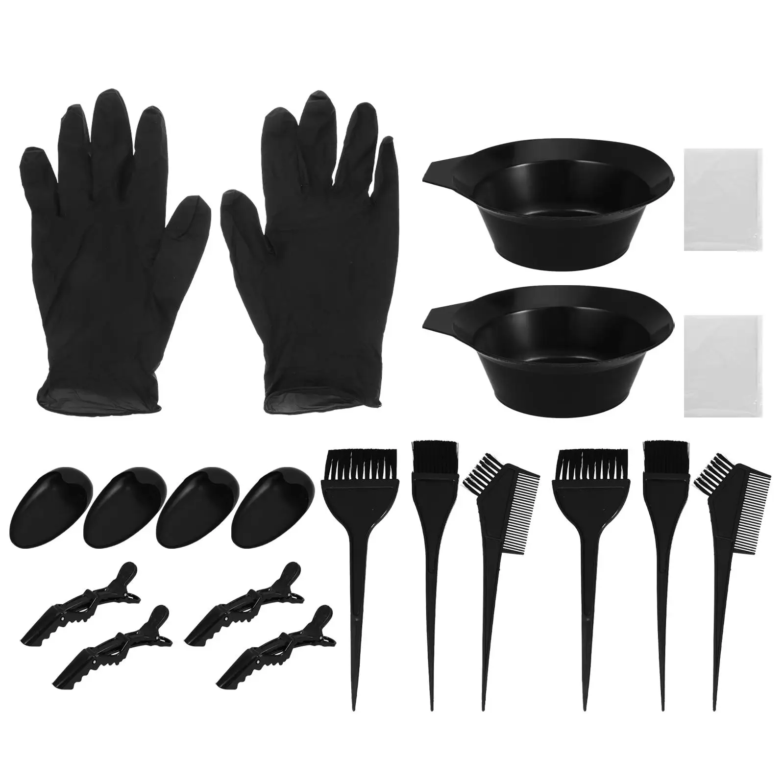 1 Set/20pcs Practical Hair Coloring Tool Kit Useful DIY Dyeing Tool Set Portable Hair Tinting Tool for Home Shop
