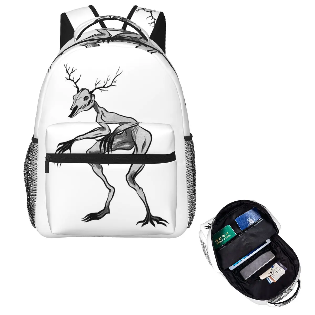 

Cute Wendigo Adorable Cryptid Art Student Backpack School Bag Hiking Travel Daypack for Men Women Fashion Bookbag Shoulder Bags