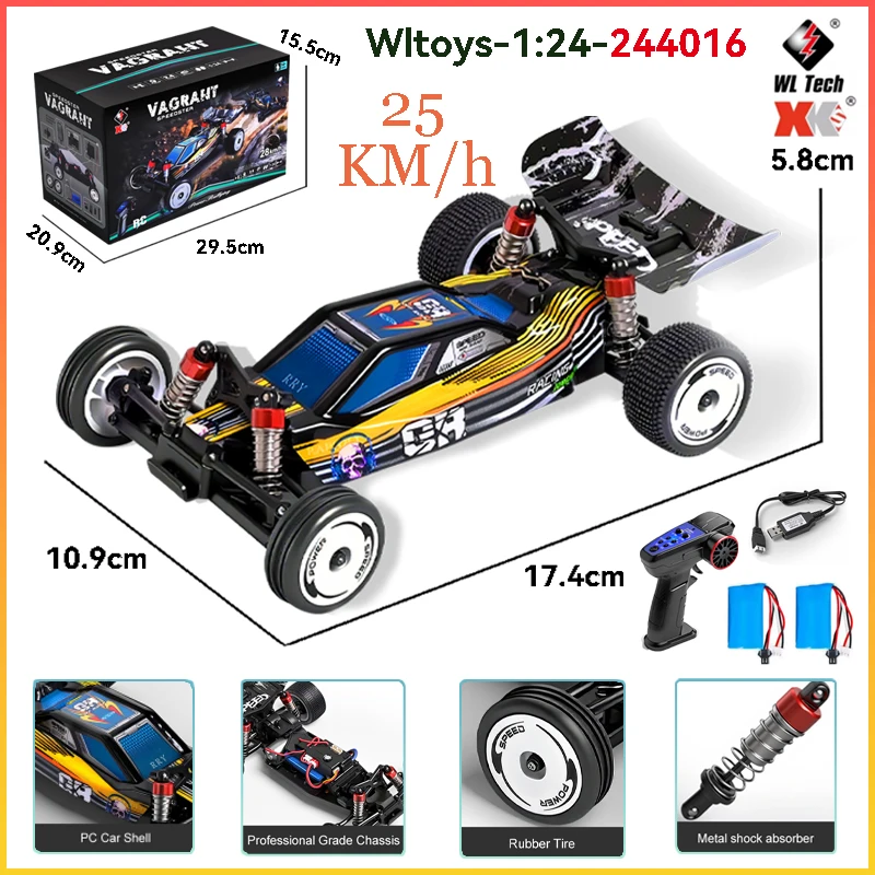 

Wltoys 244016 Радиоуправляемая машина 1:24 2WD Гоночный автомобиль с дистанционным управлением 25 км/ч Высокоскоростные электрические дрейфующие гоночные автомобили Модель игрушки для детей