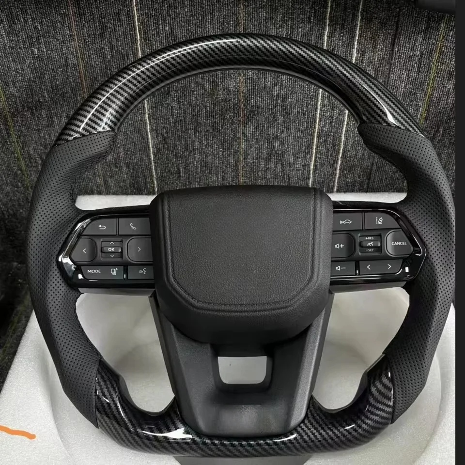 

Customized Sports Carbon Fiber Steering Wheel for Toyota Alphard20 30 Camry Hilux Land Cruiser LC200 LC300 Prado 120 150 200