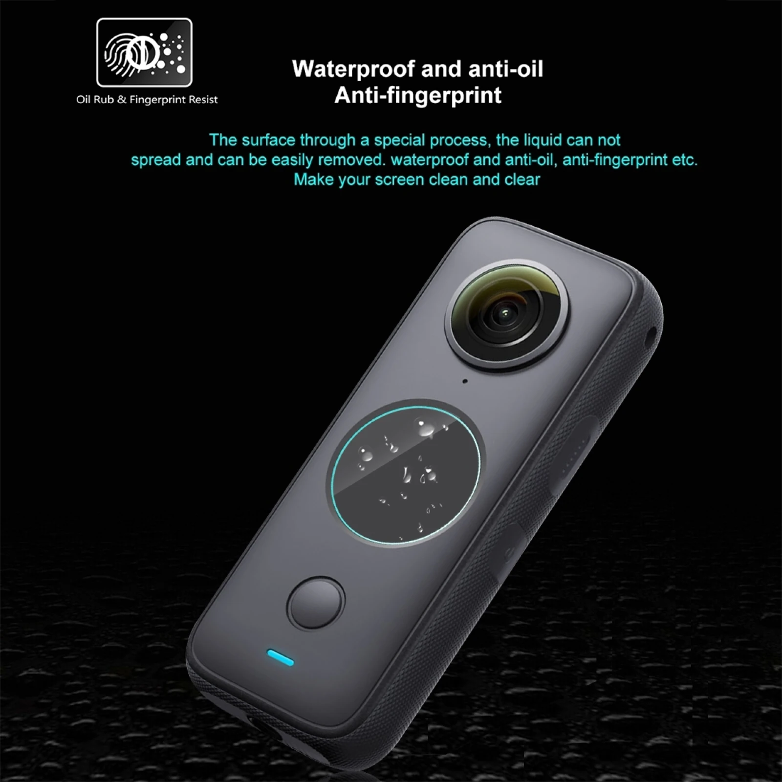 2 قطعة بولوز ل Insta360 واحد X2 منحني HD فيلم الزجاج المقسى (شفاف)