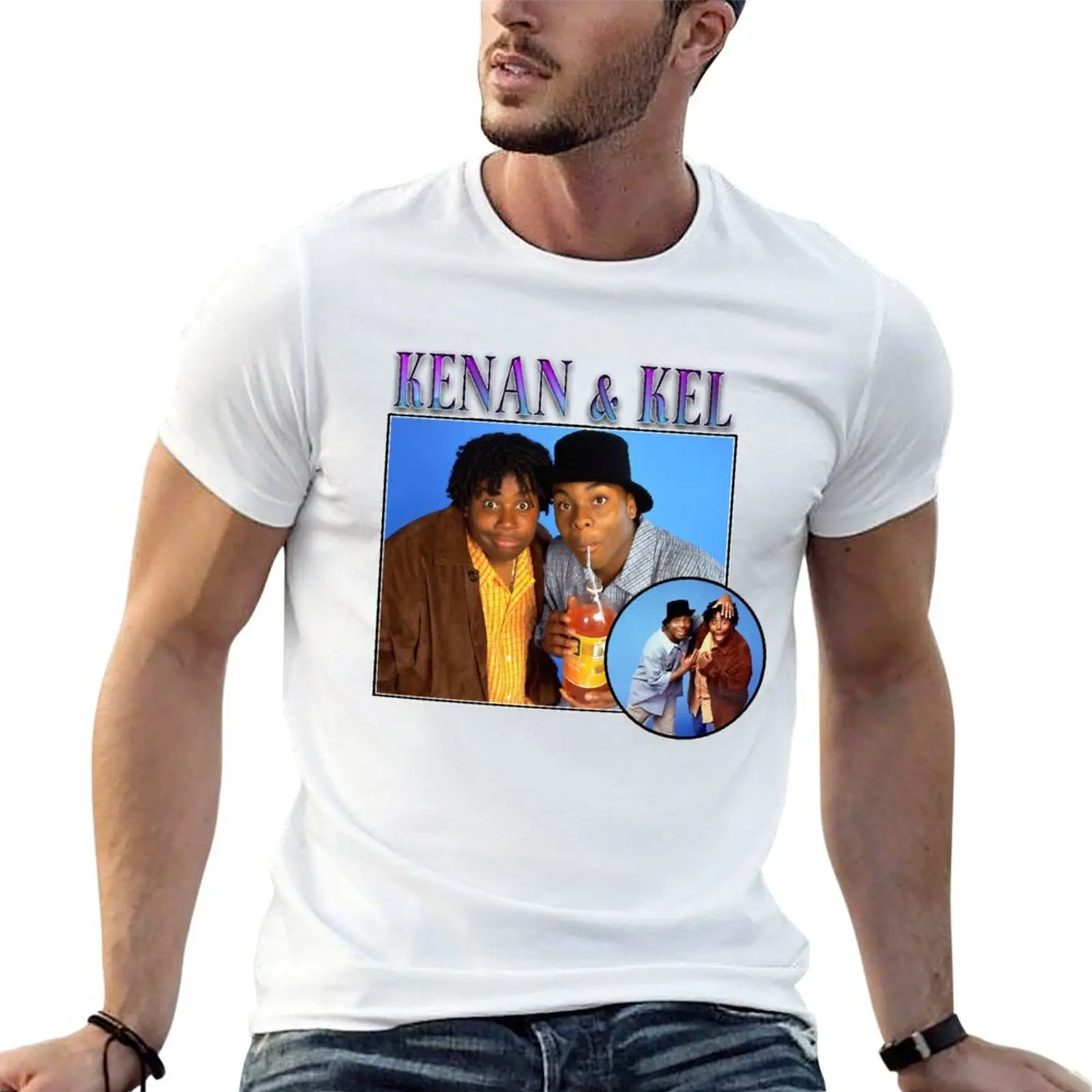 Kenan & Kel Vintage Collage T-Shirt oversized graphic tee tees clothing for men