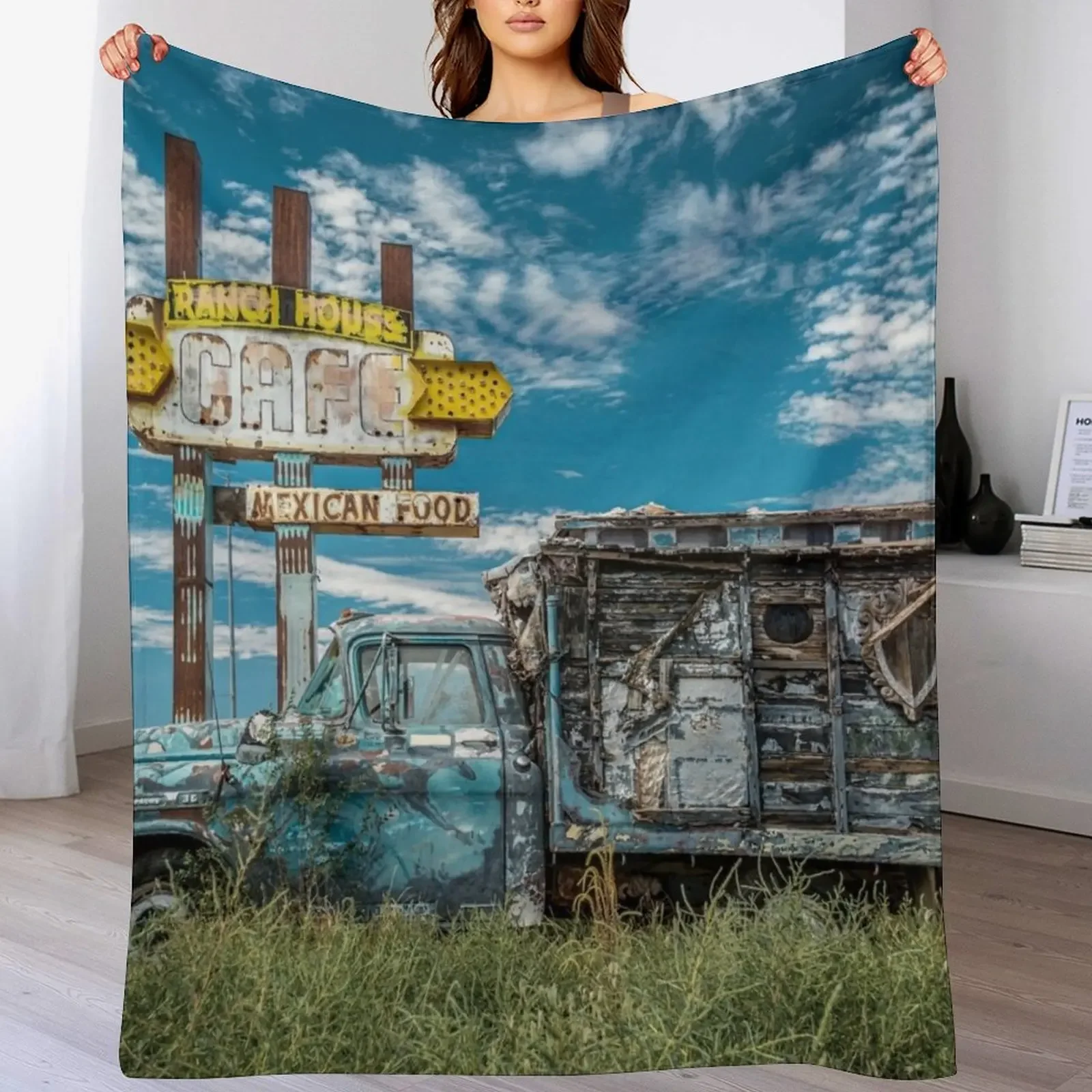 

Ranch House Cafe Throw Blanket Warm Napping Blanket for Office Couch Bed