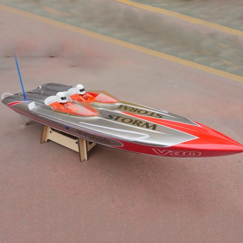 Rc Borstelloze Speedboot Raceboot Model Speelgoed Cadeau Afgewerkt Afstandsbediening Raceboot Glasvezel Romp Rtr Speedboot Model