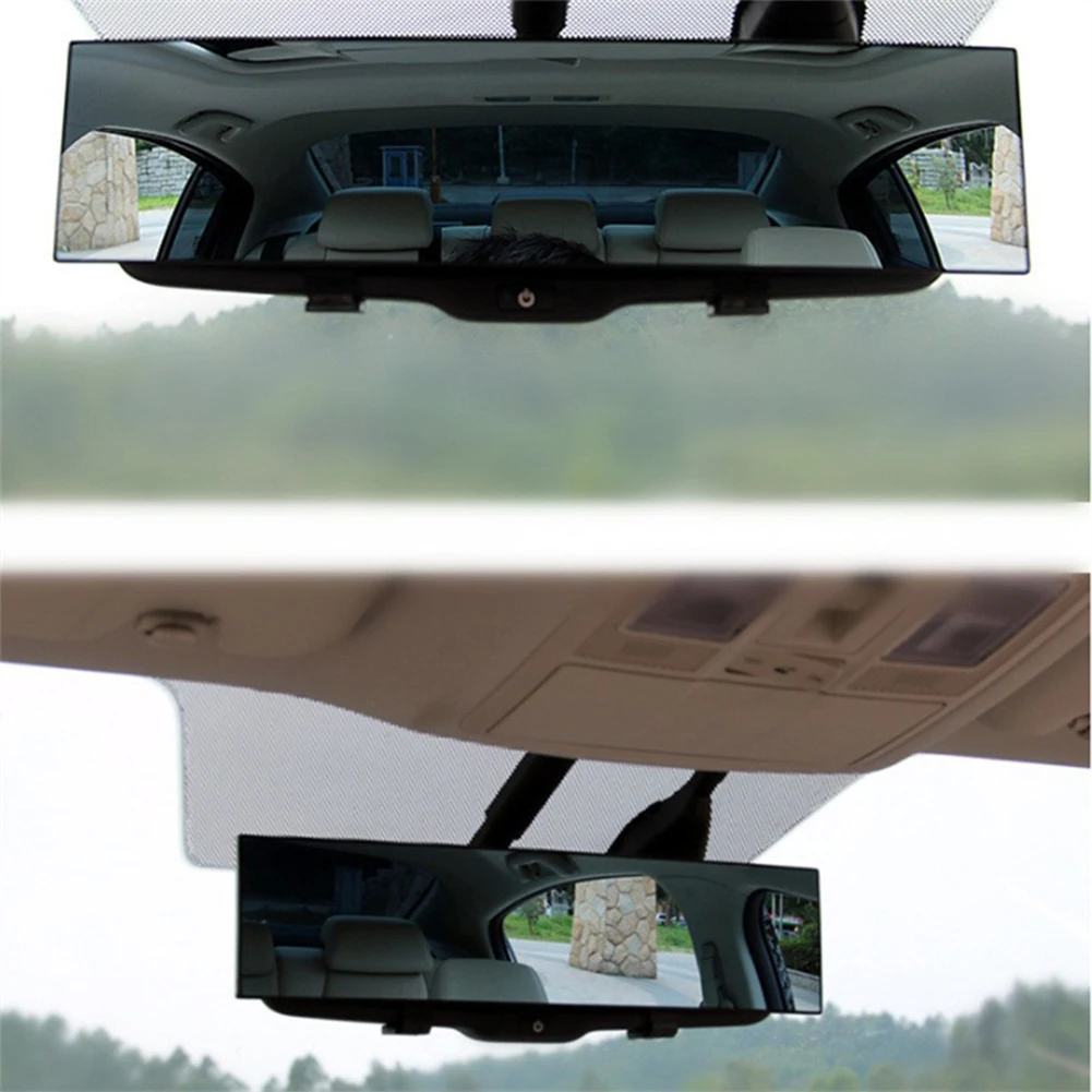 Rear View Mirror Universal Panoramic Convex Rearview Mirror Adjustable Wide Angle Interior Anti-Glare Coating Mirror For Car