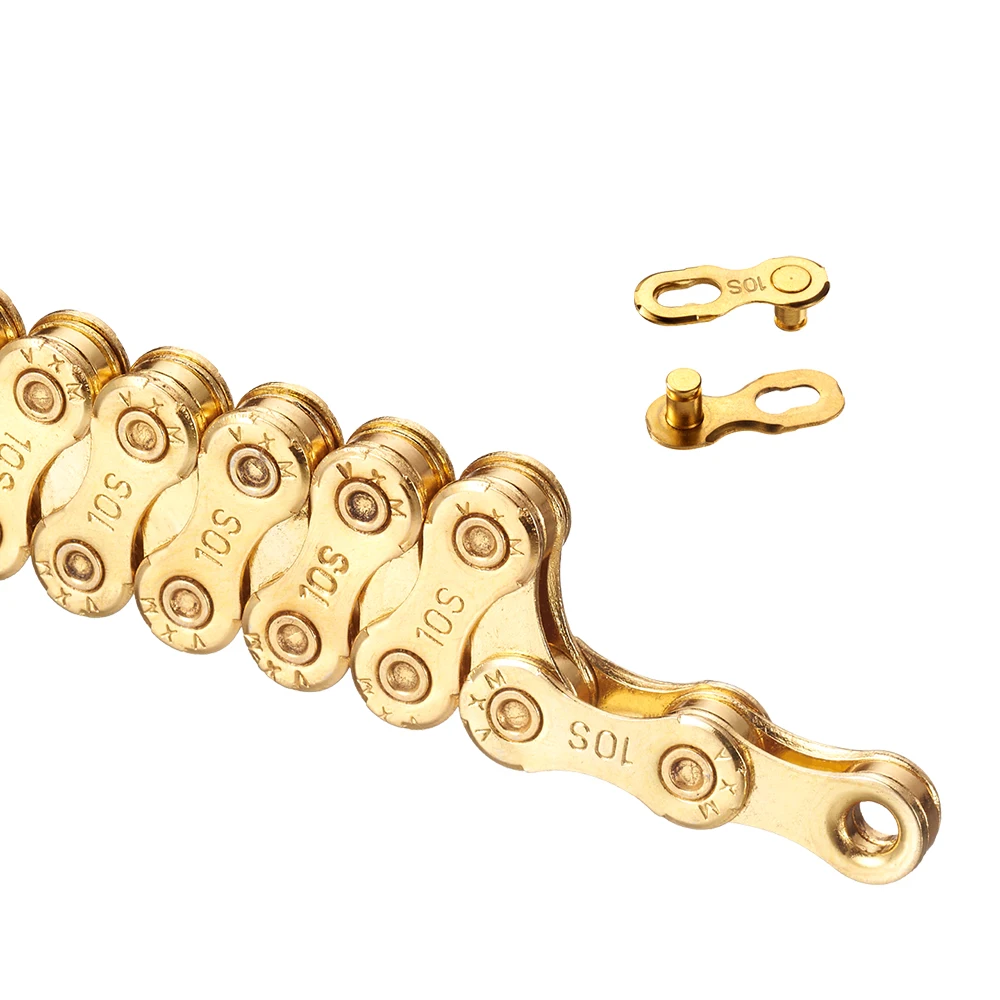 AliExpress VXM Bicycle Chain Single Speed 8/9/10 Speed Electroplating Rust Resistant And Durable MTB Folding Bike Gold Variable Speed Chain