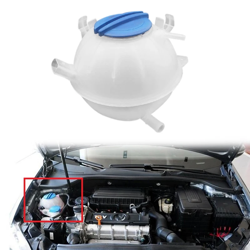 Coolant Reservoir Expansion Tank with Cap for Jetta MK5 Golf MK6 Tiguan Passat CC Beetle Eos A3 TT 1K0121407A