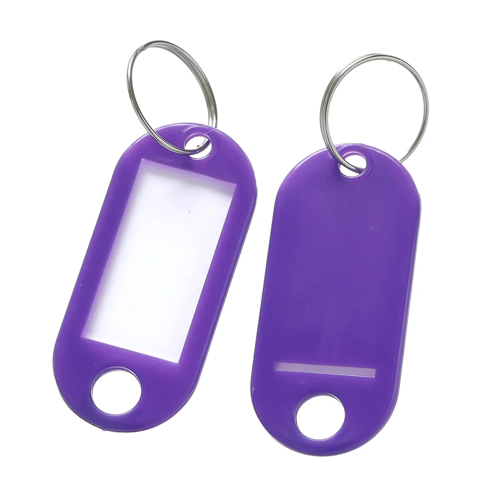 10 stuks autodeur sleutelhanger sleutel ID-tag naam splitring sleutelhanger handig en praktisch voor reisbagage tags met meerdere kleuren