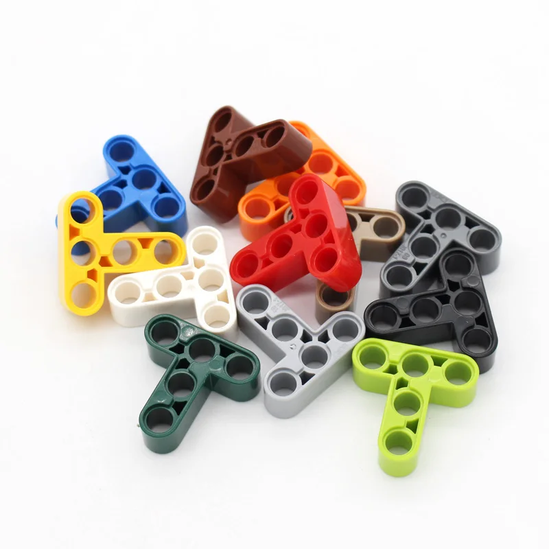 80pcs Technology Parts 60484 T-Shape Thick 3x3 Bricks Model Building Blocks Compatible Accessories Combination Mechanical