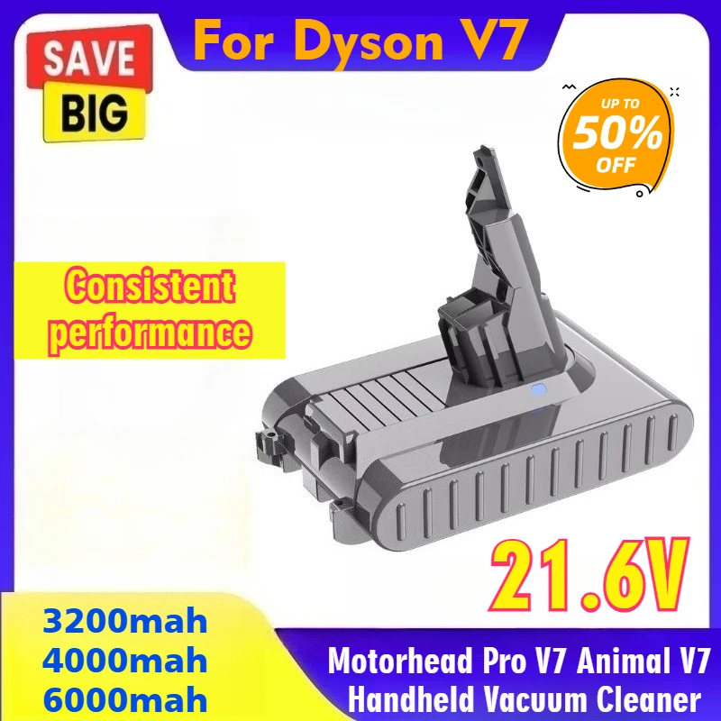 

21.6V 3200mah-6000mah Replacement Battery for Dyson V7 Motorhead Pro Trigger Animal Handheld Vacuum Cleaner