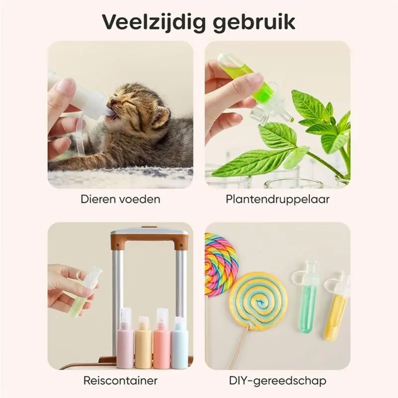 X18A-Heat& Freezer Resistant Colostrum Collector Kit 6Ml/6Pcs, Reusable Leakproof Breast Milk Collector, Cleaning Brush Included