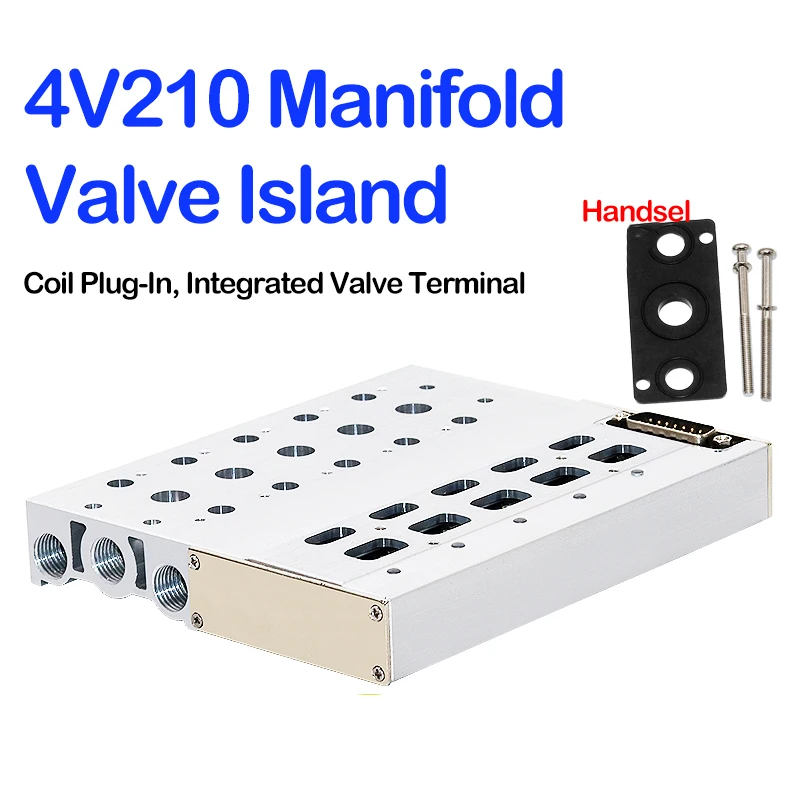 

4V210-08 Integrated Base Manifold Valve Pneumatic Solenoid Valve Bus Valve Island Valve Plate Bottom Group 200M Bus 24V